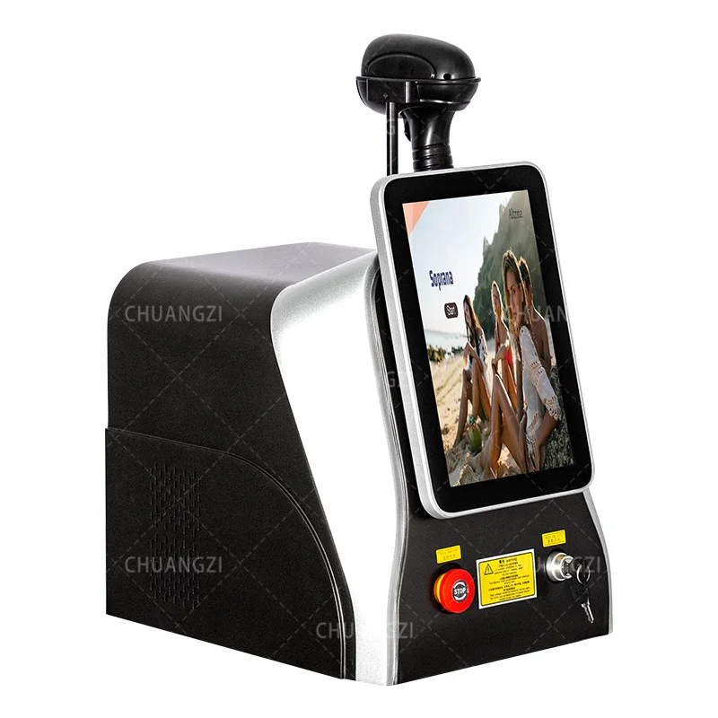 เลเซอร์กําจัดขนเครื่องมืออาชีพ 808 3000W กําจัดขนเลเซอร์กําจัดขนอุปกรณ์สามความยาวคลื่นอุปกรณ์ TITANIUM