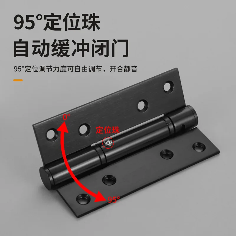 Amortecedor de porta invisível, hidráulico, aço inoxidável, posicionamento de página, amortecimento, porta automática, 5 tamanhos, mola espessada, porta escura, dobrável