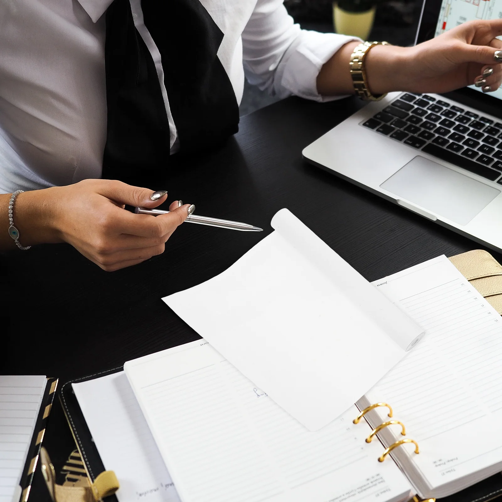 

1 Roll A4 White Thermal Paper Quick Dry Clear Crisp Printing Multipurpose Blank Sheets For Portable Printer Study Work Office