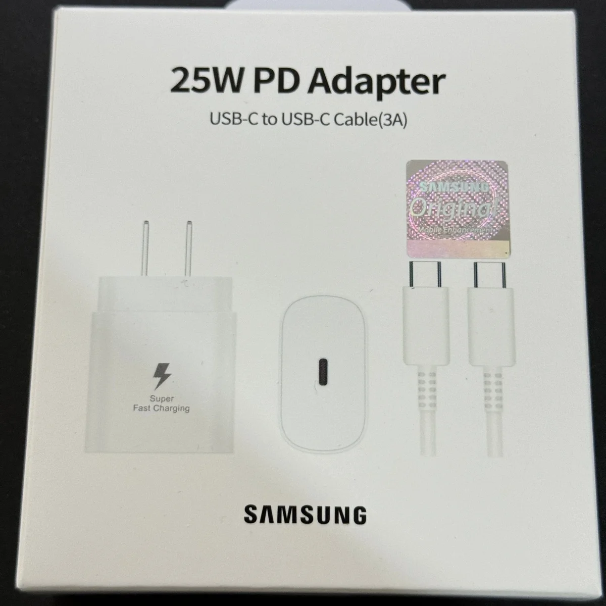 For phone Original 25W US PD High Speed Fast Charging Adapter For Samsungs Galaxy S25 S24 S23 S22 S21 cable saver 0.3m cable