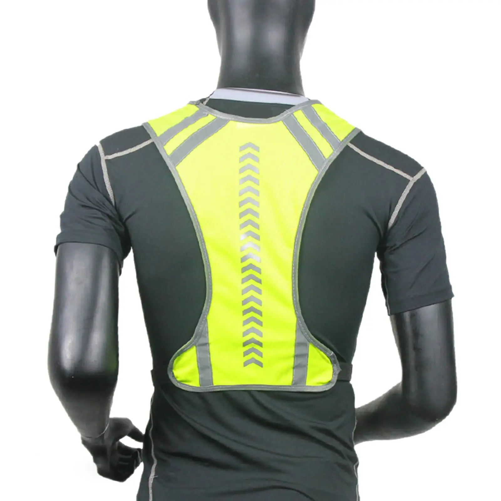 

Reflective Vest Adjustable Strap with Pocket Sleeveless Garment for Runner Unisex Outdoor Activities Night Running Dog Walking