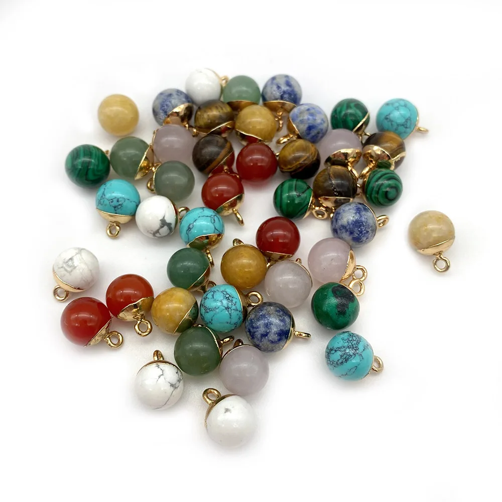 

Natural Stone Ball Shape Polished Charm for DIY Jewellery Making Supplies Necklace Pendant Earrings Bracelet Accessories
