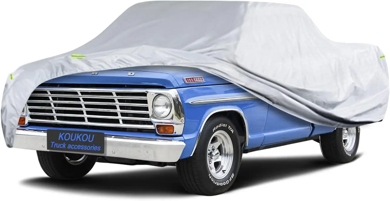 

Waterproof All-Weather Truck Cover, 6-Layer Universal Fit for Regular Cab Pickups up to 210 Inches