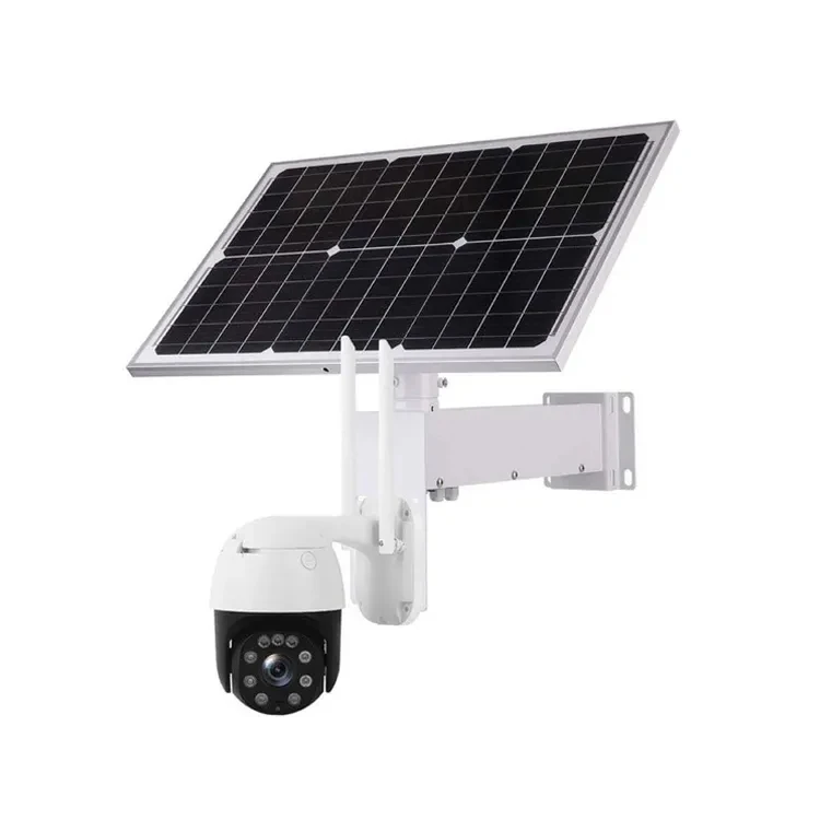 5MP 5X Zoom 60W 30AH Outdoor Human Detection WIFI 4G Wireless CCTV Auto Tracking IP PTZ   System With Alarm