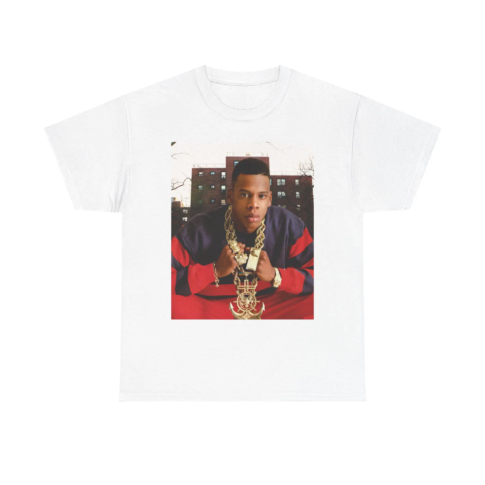 Retro Jay-Z Marcy Projects T-shirt with Hip-hop Retro Rap Pattern, Comfortable and Breathable Trendy T-shirt Y2k