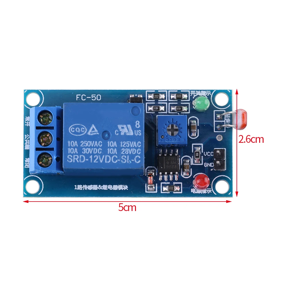 LDR Relay Photoresistor Relay Control Module 12V Stable LDR Photoresistor Relay Module Controler Light Sensor Switch