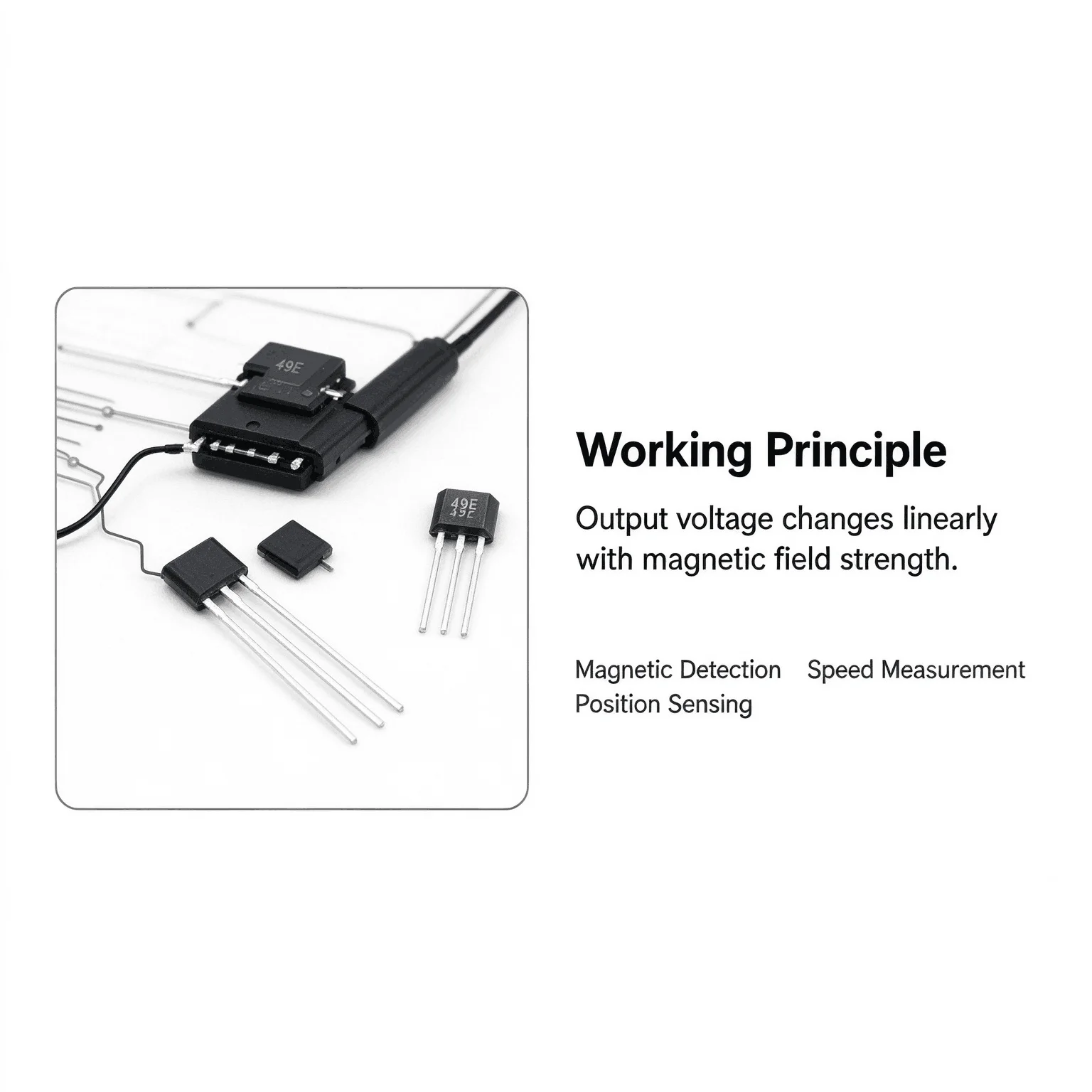 10PCS 49E Hall Element OH49E SS49E Linear Hall Effect Sensor TO-92 3Pin High Sensitivity Magnetic Detector New Good Quality