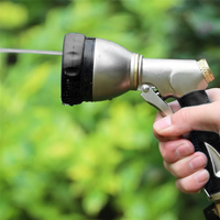 Garden Hose Nozzle Sprayer Heavy Duty, 100% Metal Water Hose Nozzle With 8 Spray Patterns, High Pressure Hose Spray Easy To Use