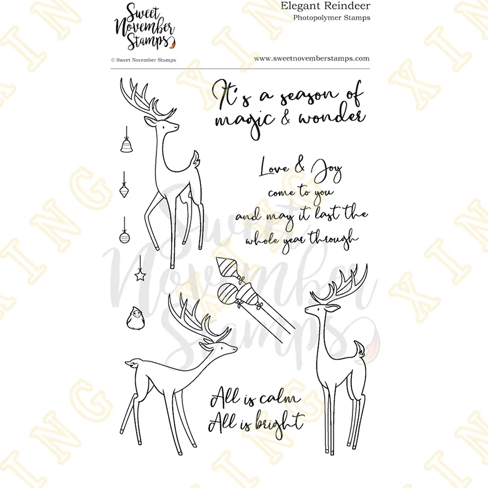 

Christmas Elegant Reindeer Metal Craft Cutting Dies DIY Scrapbook Paper Diary Decoration Card Handmade Embossing New Product