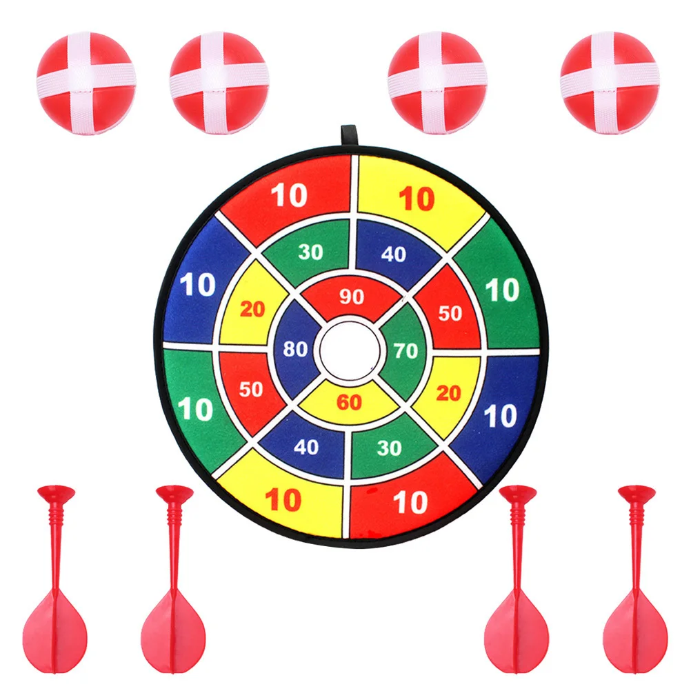 

1Set Safety Dart Board Set Cloth Material 30Cm Practice Target Sticky Ball Shooting Parent Child Party Game