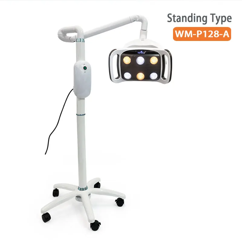 Mobile Standing White /Yellow Light Source LED Dental chair Lamp Color/Bright Adjustable Sensor Control Operation Surgery Lamp