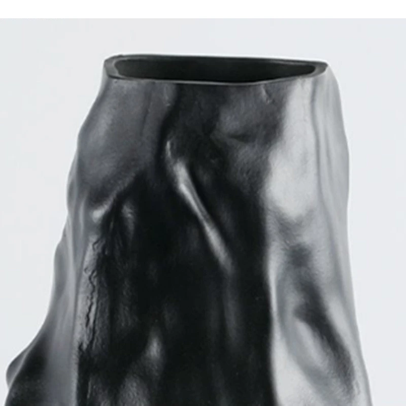 Simple Irregular Shape Ceramic Vase Living Room Table Decoration Flowers Flower Arrangement Crafts Home
