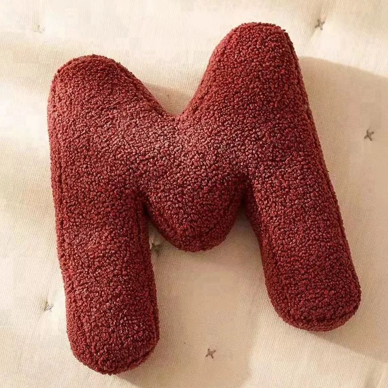 30cm Cartoon Colorful Letter Plush Doll Pillow ABCDE Yellow Green Red White Letter Plush Toy Teach Children English Home Decor