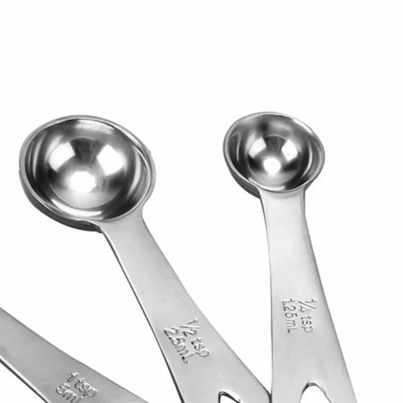 5pcs/Set Measuring Spoon Useful Stainless Steel  Measuring Cup Cozinha Coffee Measuring Spoons Tea