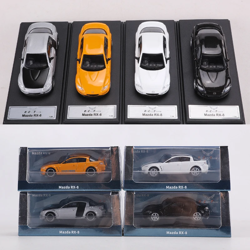 DCT 1/64 มาสด้า RX8 รถของเล่นรถมอเตอร์ไดคาสโลหะรุ่นเด็กคริสต์มาสของขวัญของเล่นสำหรับชาย
