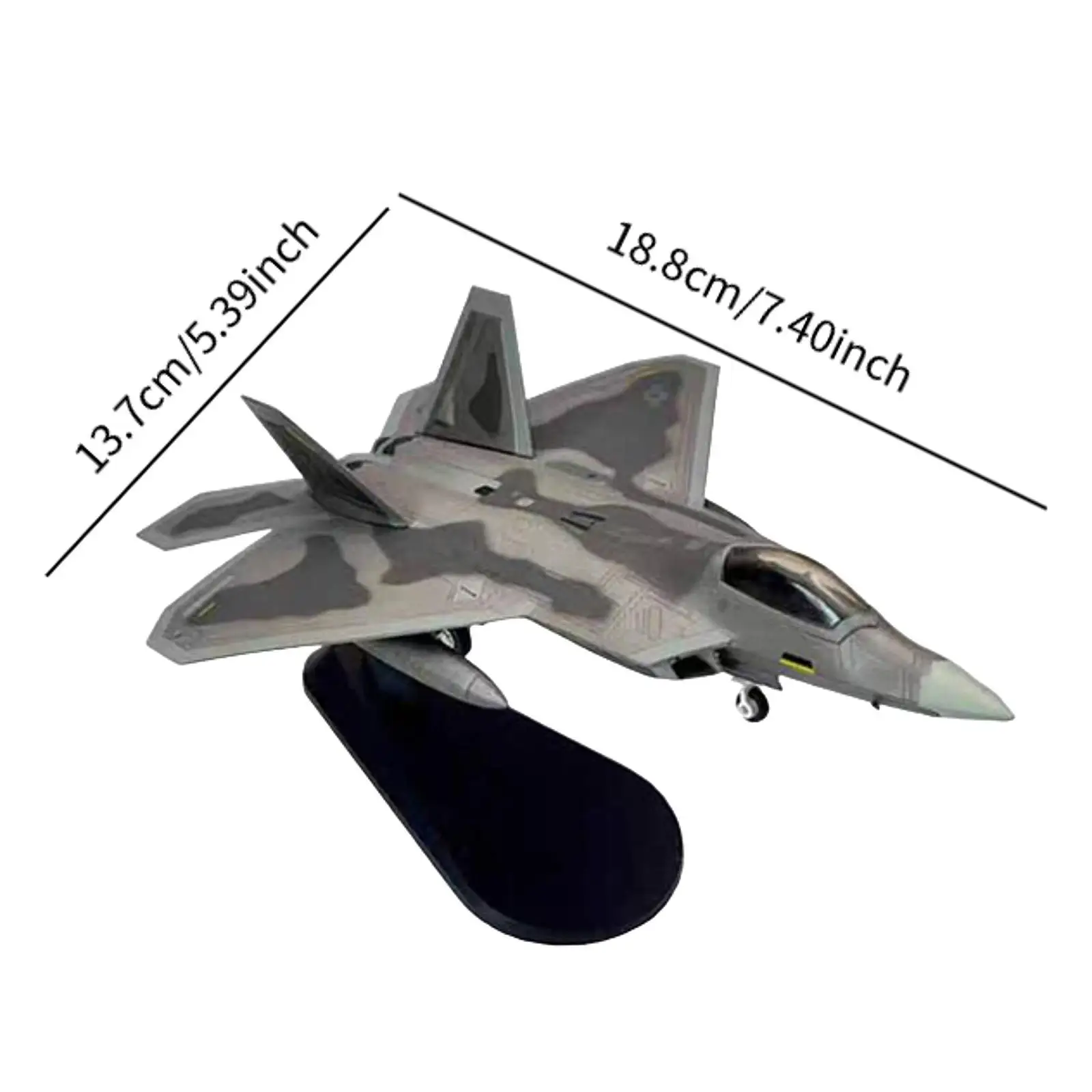 1:100 F-22 Vliegtuig Model Collecties Volwassenen Geschenken met Standaard Legering Vechter voor Tafel Plank Kantoor Woonkamer Luchtvaart Herdenken