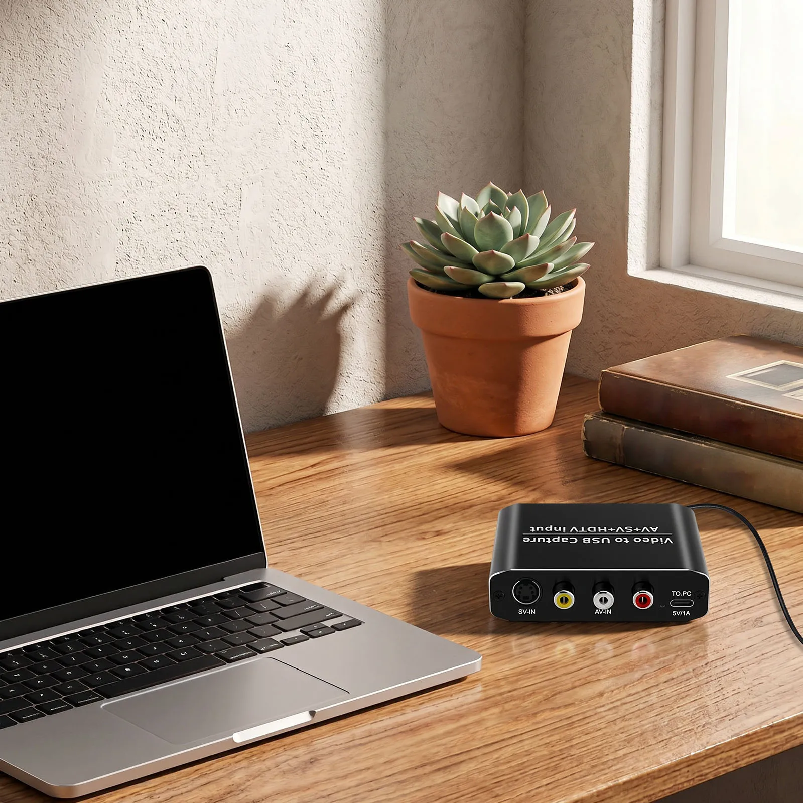 AV/S-VIDEO/HDMI-Compatible Game Capture Card Converter Video Capture Device for Camera Laptop PC Game Live Streaming Recording