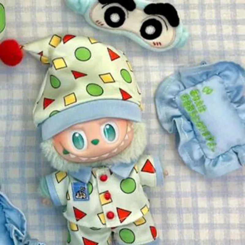 

Одежда для куклы Labubu, карандаш, серия Shin Chan, пижама, виниловая подвеска, одежда, подарок на день рождения, ткань высокого качества