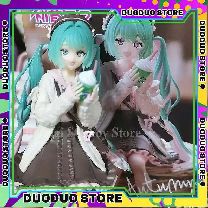 オリジナルフリュー初音ミクフィギュア秋日付服ヌードルストッパーアニメモデル像かわいいおもちゃ人形ガールズボーイズクリスマスギフト