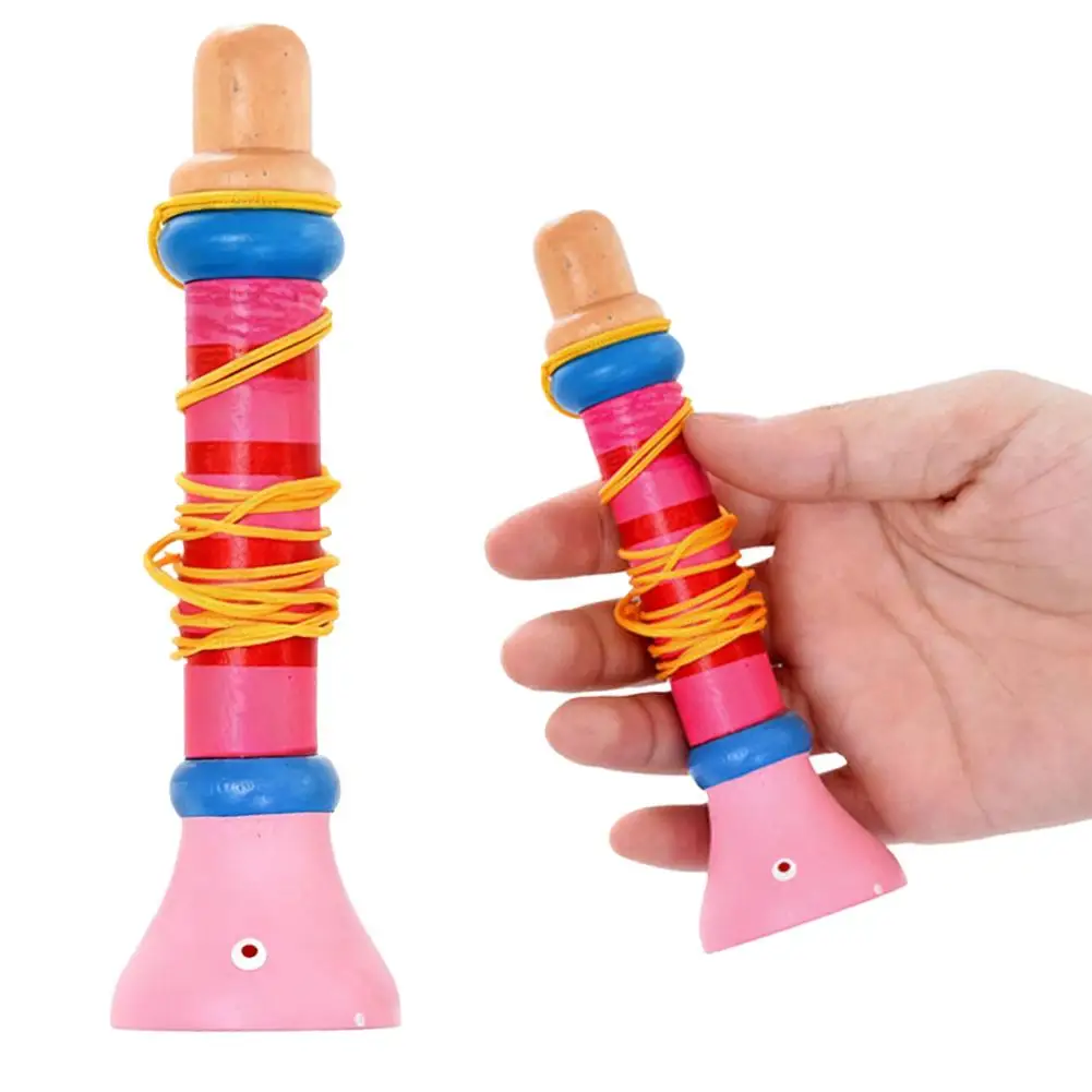 Wooden Music Toys Children Early Montessori Educational Toy Colorful Musical Instruments Games for Kids Trumpet Random Color