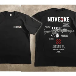 Ropa divertida de pistola Noveske para hombre, camisetas de moda de verano, ropa de calle 100% algodón, Tops sueltos, camiseta transpirable