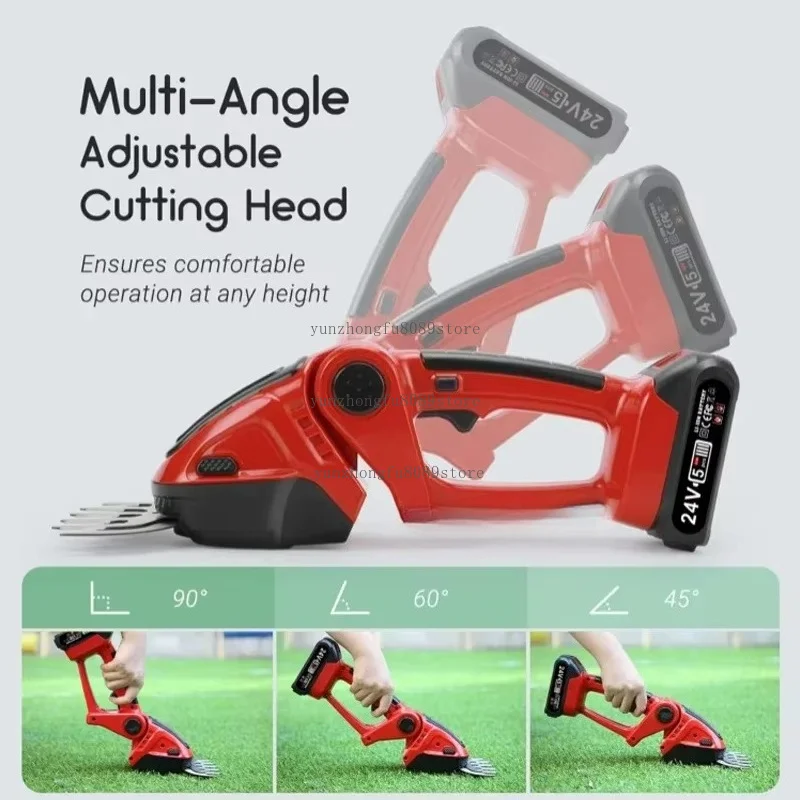 2-in-1 Cordless Hedge Trimmer, 30cm Rechargeable Handheld Pruning Tool, Electric Shrub Shears for Garden & Lawn Care