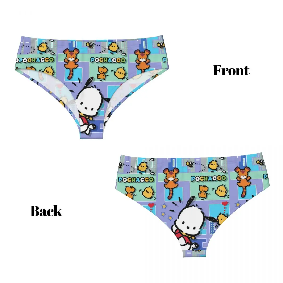 مخصص النساء Pochacco الكرتون سراويل داخلية الإناث الراحة ملخصات السروال