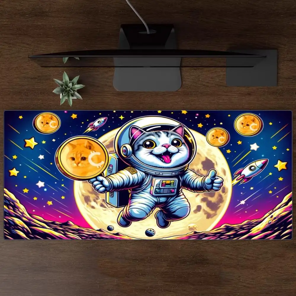 

Universe space anime mixed picture non-slip table mat super large dirt-resistant non-slip gaming mat