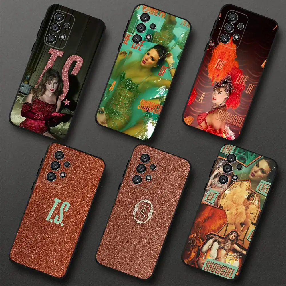 

T-Taylor Showgirl S-SwiftS Phone Case For Samsung S 25,24,23,22,30,21,10,9,Ultra,Plus,Lite,FE,4,5G Black Soft Case