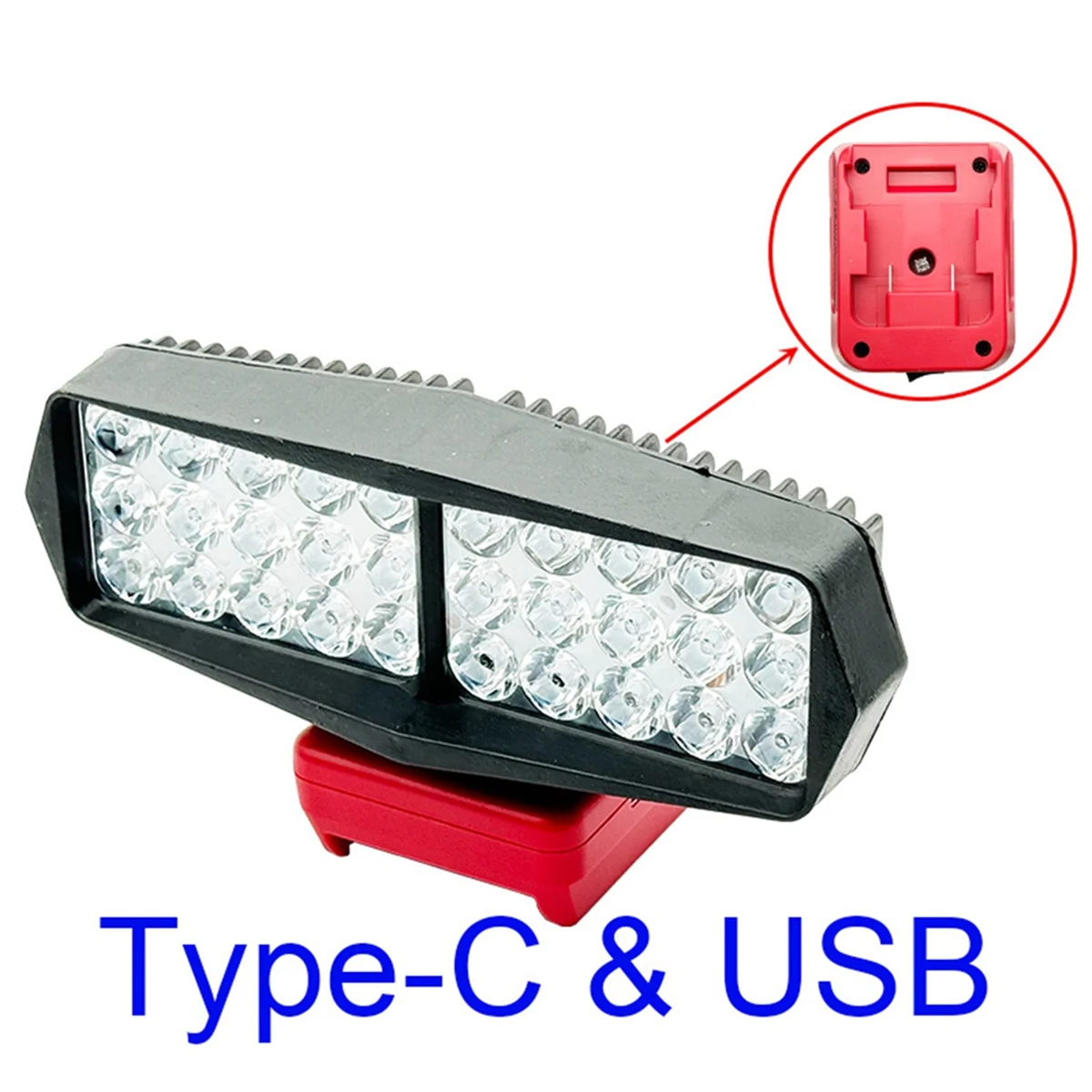 EULM 30 LED ضوء المصباح العمل مصباح يدوي الأضواء USB & Type-C قوة البنك مع حماية الجهد المنخفض لبطارية ميلووكي