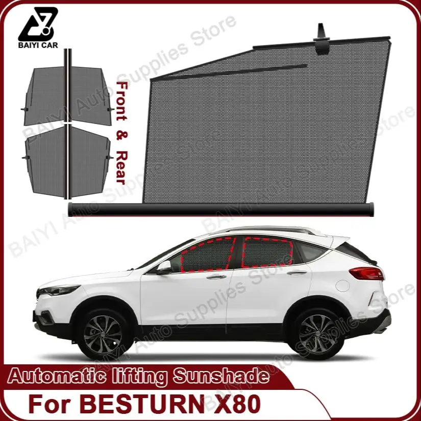 

Для автомобиля BESTURN X80 2013-2018, солнцезащитный козырек на боковое окно, автоматический подъемный и выдвижной солнцезащитный козырек, солнцезащитный козырек для путешествий на открытом воздухе