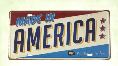 

country kitchen decor Made in America tin sign car plate