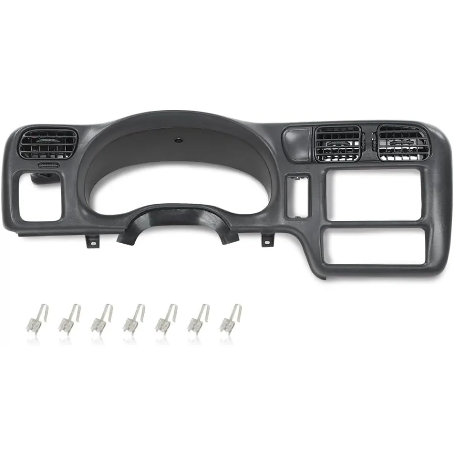 

G-PLUS Рамка приборной панели, накладка на приборную панель, двойная отделка Din, подходит для Chevy Blazer S10/GMC Jimmy Sonoma 1998 1999 2000 2001 2002 20