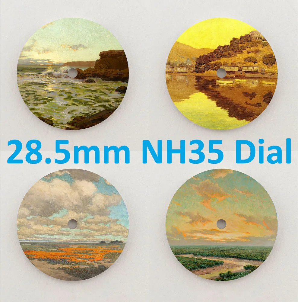 28.5mm Dial NH35 Dial NH36 Dial Illustration Series Dial High-Quality Dial Suitable For NH35/36 Movement Watch Accessory