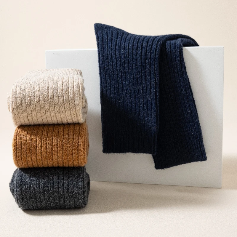 3 paar Winter Dicke Warme männer Wolle Socken Hohe Qualität Harajuku Retro Merino Wolle Casual Socken Große Größe Lange socken – Detail 4