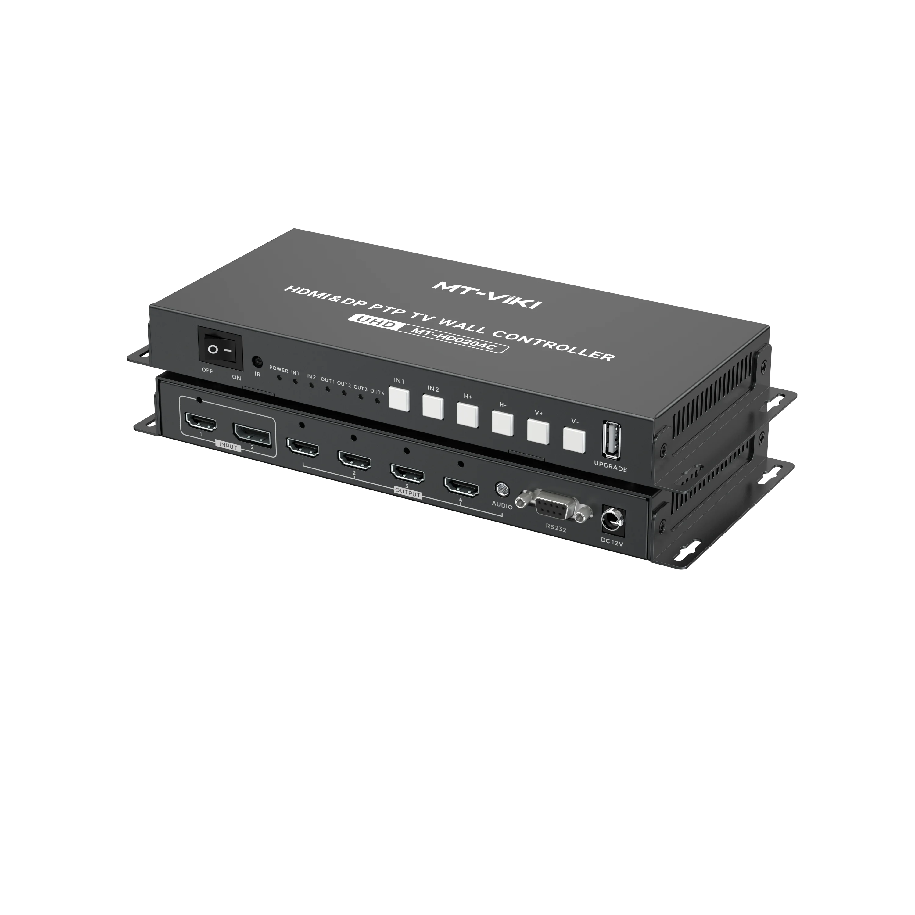 4K 60Hz 4:2:0 or 4K 30Hz 4:4:4 Video Wall Controller Processor Multiviewer 2x4, Multi Screen Splicer 2 in 4 Out