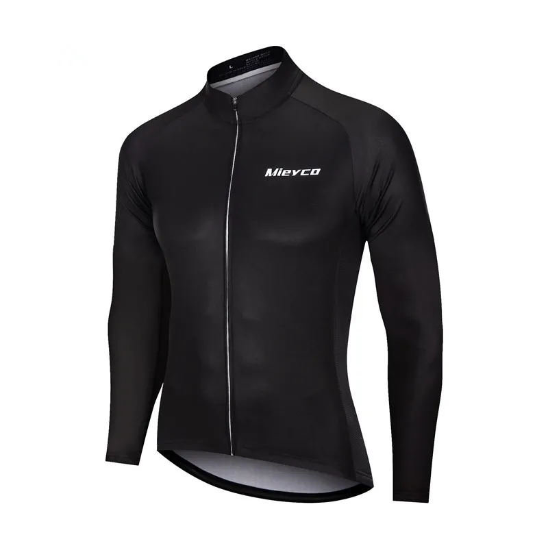 Herren-Radtrikot mit Langen Ärmeln UPF 50+ Anti-UV Slim Fit Atmungsaktives Radtrikot Schnelltrocknend MTB Rennrad-Shirt – Detail 3