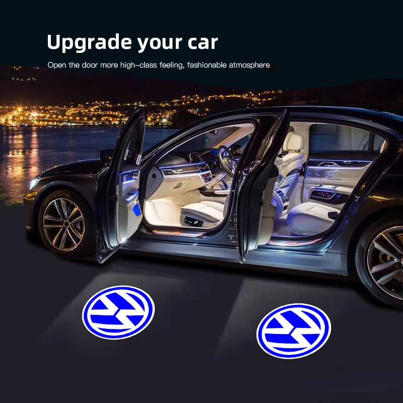 2Pcs Car Door Welcome Lights VW Logo Projector Lamp For Volkswagen Polo Golf GTI CC Tiguan Arteon Passat Jetta Touareg ID.3 ID.4 view 5