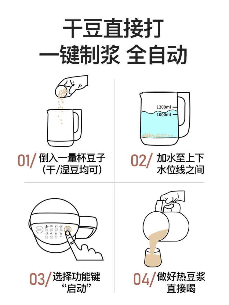 Joyoung Soymilk Maker Household Automatic Multi-function Wall-breaking Filter-free Soy Milk Machine