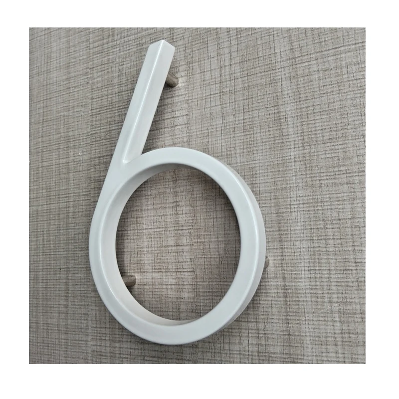 152 مللي متر الأبيض العائمة البيت الحديث رقم huinummer باب أرقام عنوان المنزل للمنزل الرقمية لوحات تسجيل في الهواء الطلق 6 في. #0-9