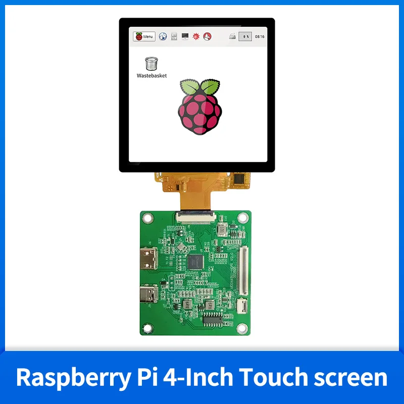 4 Inch 720*720 480*480 IPS Capacitive Touch Screen Mini HDMI-Compatible Interface Computer Monitor Drive Free for Raspberry Pi