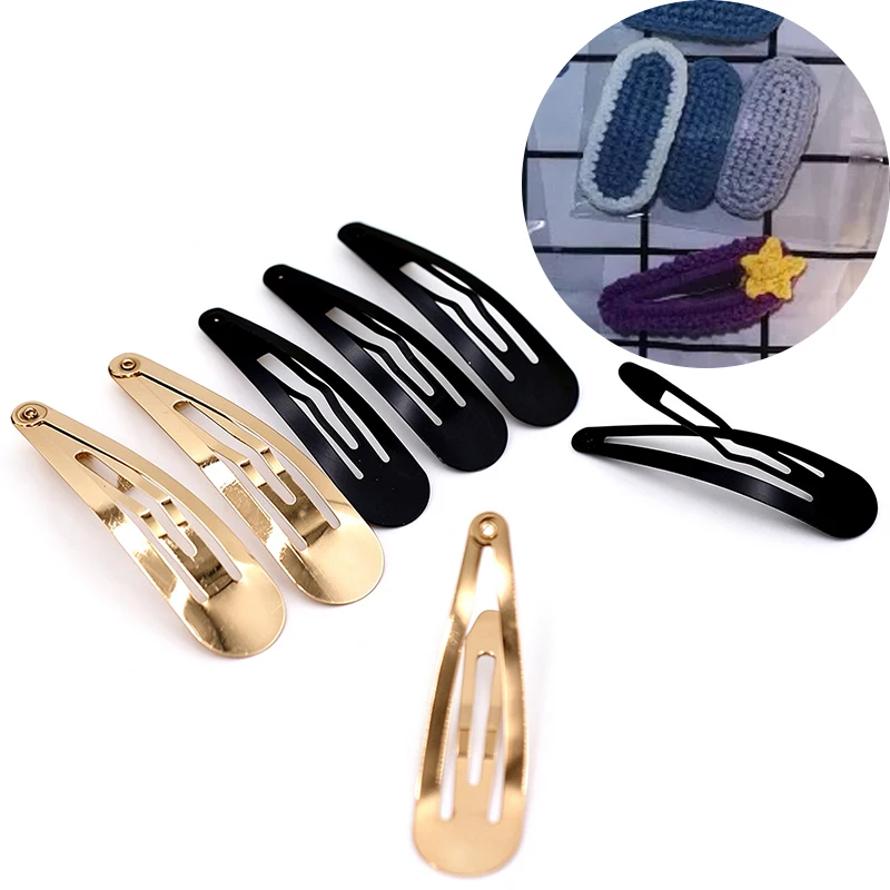 30pcs Iron Metal Hairclip Hair Accessories 3 4 5 6 7 8 cm Headdress Hair Clip Setting Base Making Diy Jewelry Headwear Findings