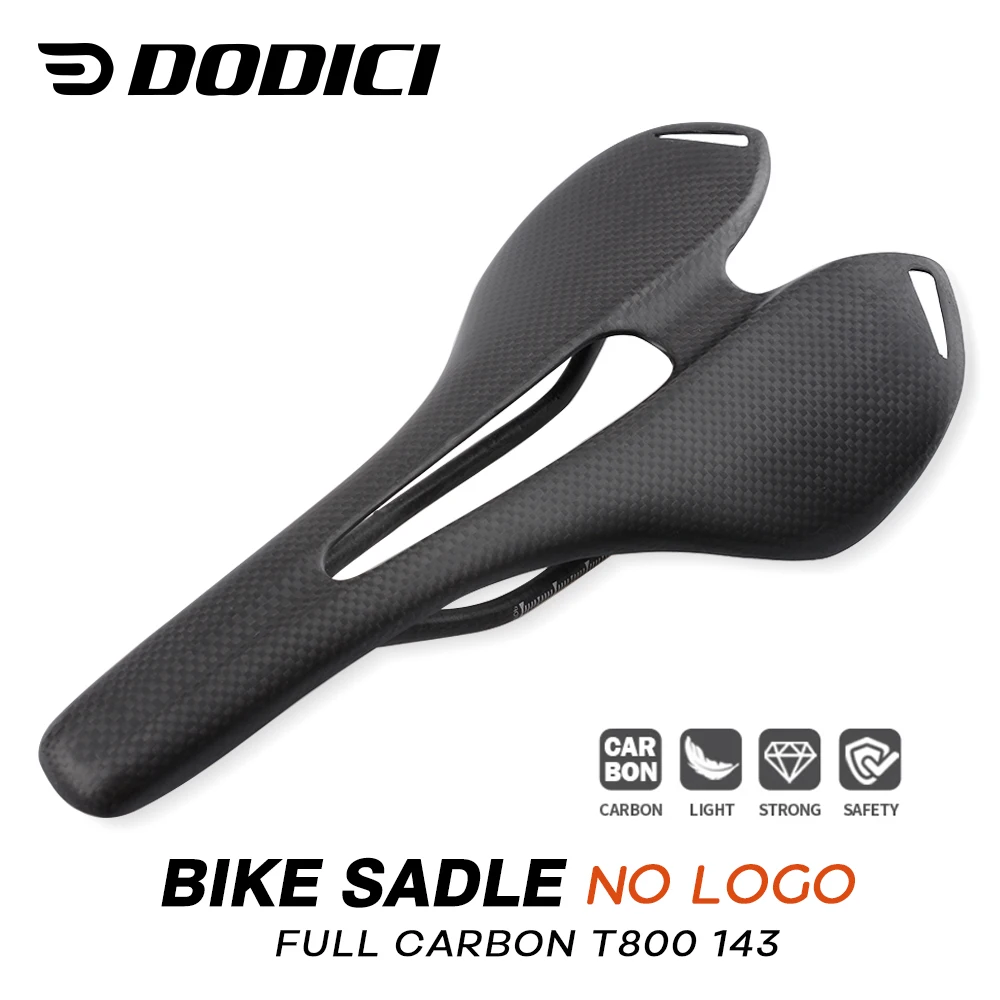 

DODICI No Logo Carbon fiber Saddle Bicycle Cushion Light Cushion 3K Saddle Road Mountain Bike Seat Cycling parts 143*270mm SD12