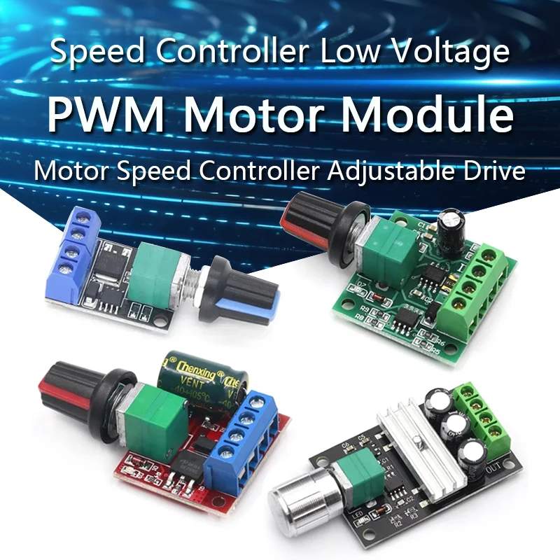 DC 1.8V-35V 2A 3A 5A 10A 30W 80W 90W PWM Motor Speed Controller Low Voltage Motor Speed Controller PWM Adjustable Drive Module