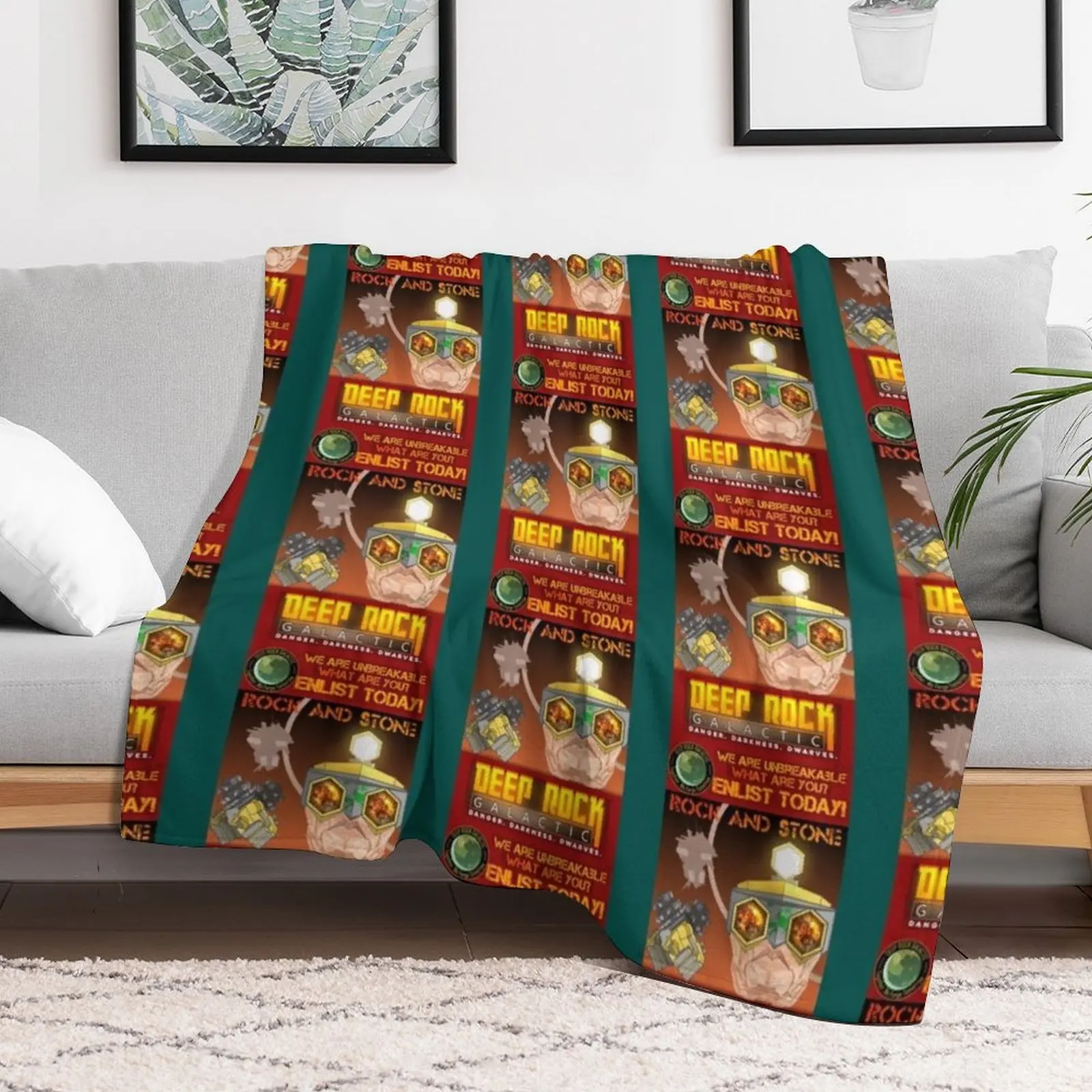 Deep Rock Galactic Throw Blanket Bed Luxury Brand Retros Blankets image 2