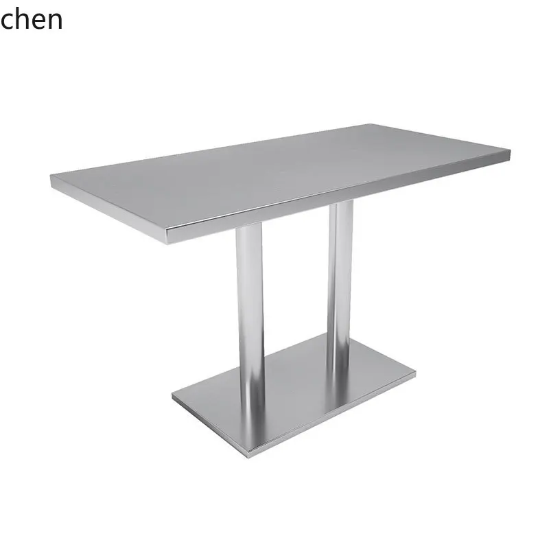 LXC Outdoor Waterproof Stainless Steel Table Modern Minimalist Folding Chair Small Round Table Dining Furniture