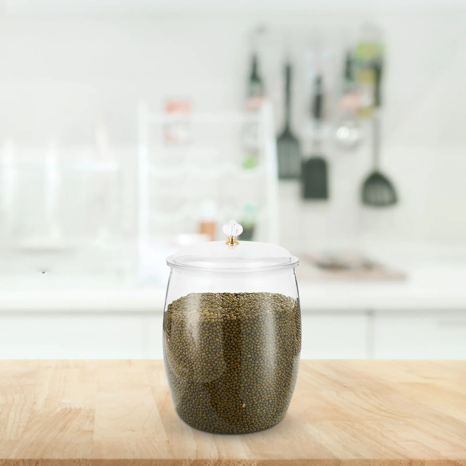 Large Capacity Clear Sealing Jar for Kimchi Pickle Fermenting Vegetable Grain Storage Airtight Food Container Kitchen Home Use