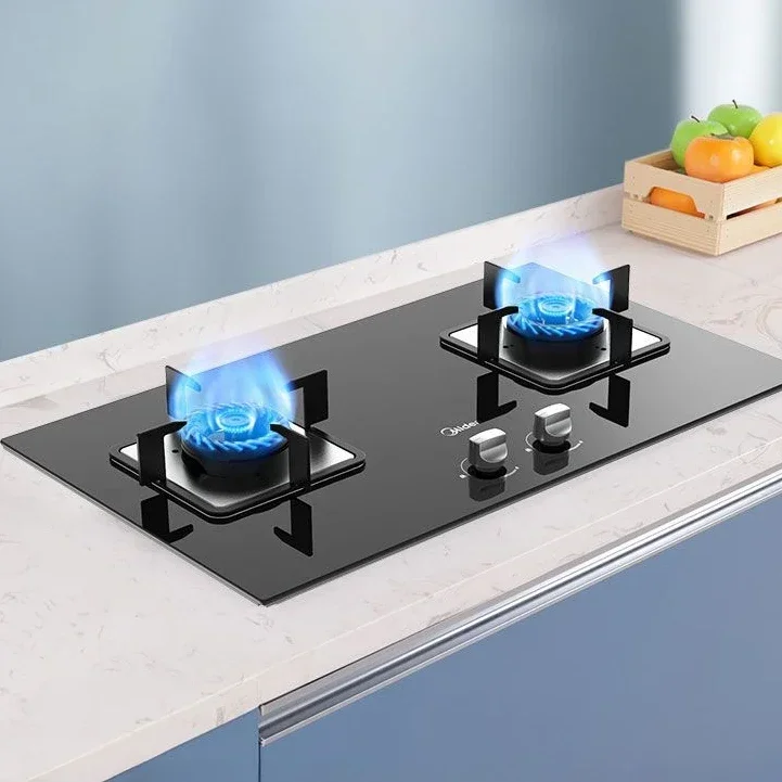 kitchen household gas fire stove natural gas liquefied gas stove tempered glass table embedded dual-use