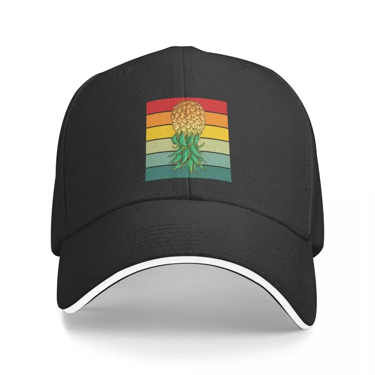 Funny Upside Down Pineapple Swinger Retro Vintage Swinger Baseball Cap Beach Bag Military Tactical Cap Mens Hats Women's 