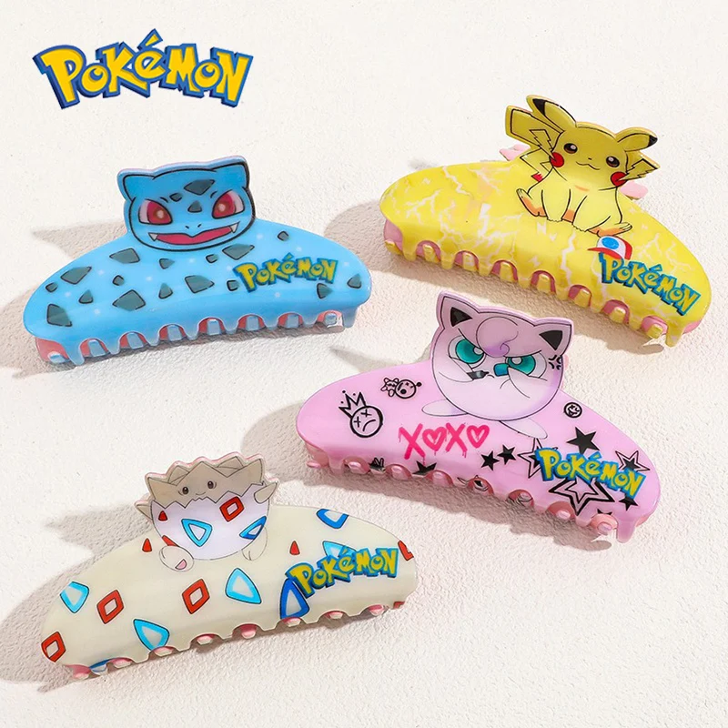 Pokemon Monsters Haarklammer für Frauen, Cartoon-Haarspange für Mädchen, modische Haarklammer für Damen, elegantes Kopfaccessoire